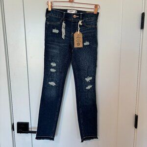 Abercrombie Kids Blue Ripped Pull-On Jean Legging NWT